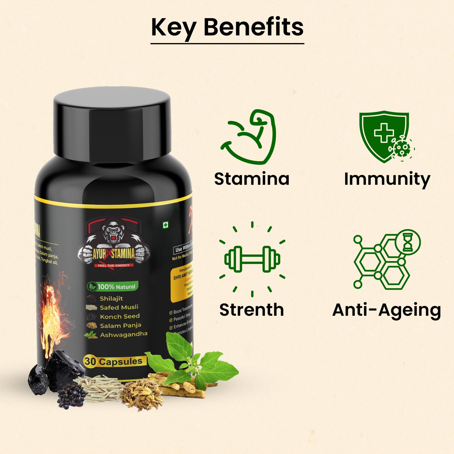 AyurStamina® – 30 Capsules