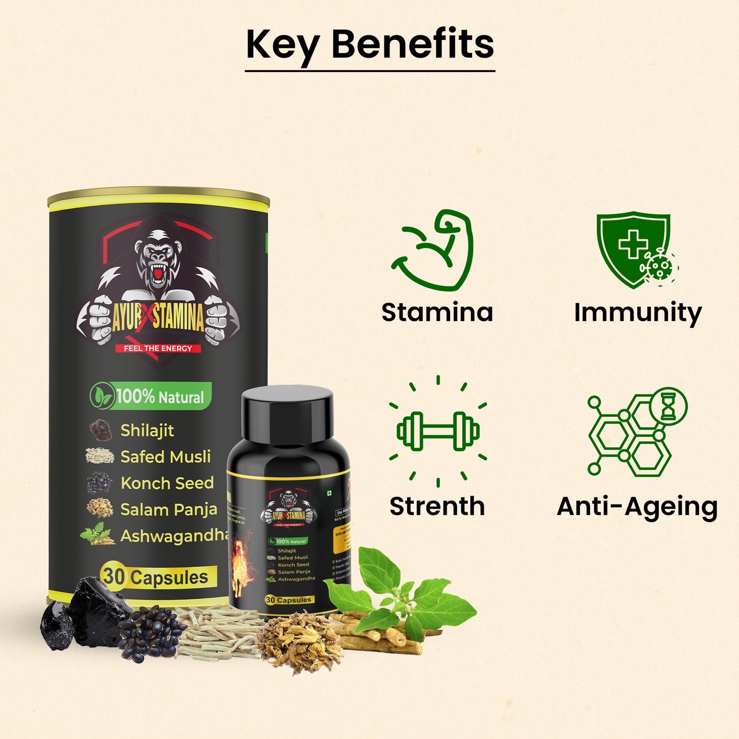 AyurStamina® – 30 Capsules